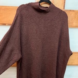 Express Burgundy Long Sleeve Mock Turtle Neck XL